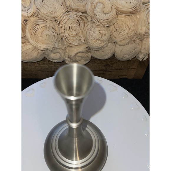 Vintage Imperial Pewter 97% Singapore MerLion Bus Vase 7.5" Tall - Picture 7 of 10